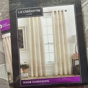 Curtains room darkening beige tan